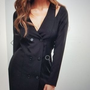 PrettyLittleThing Premium Cut-Out Shoulder Dress